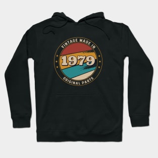 Vintage, Made in 1979 Retro Badge Hoodie